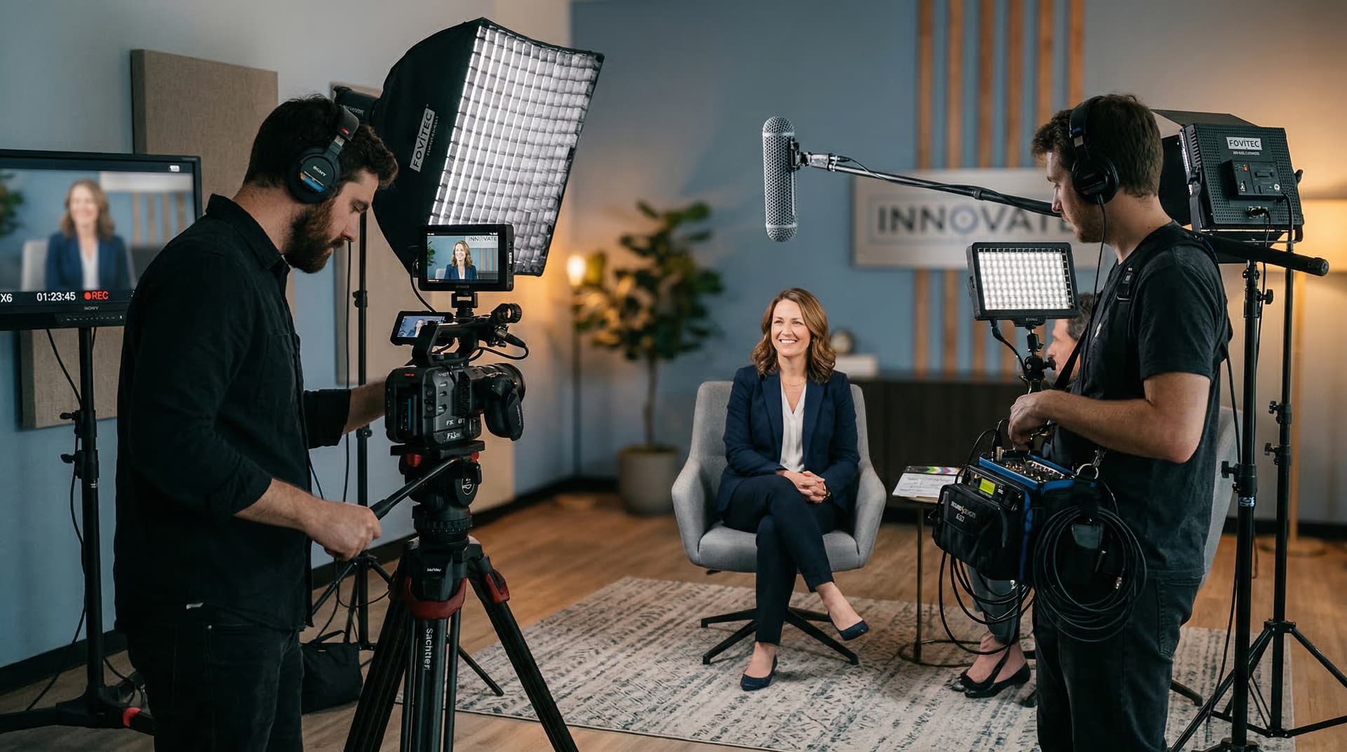 Modern video production combines high-quality equipment with strategic insight