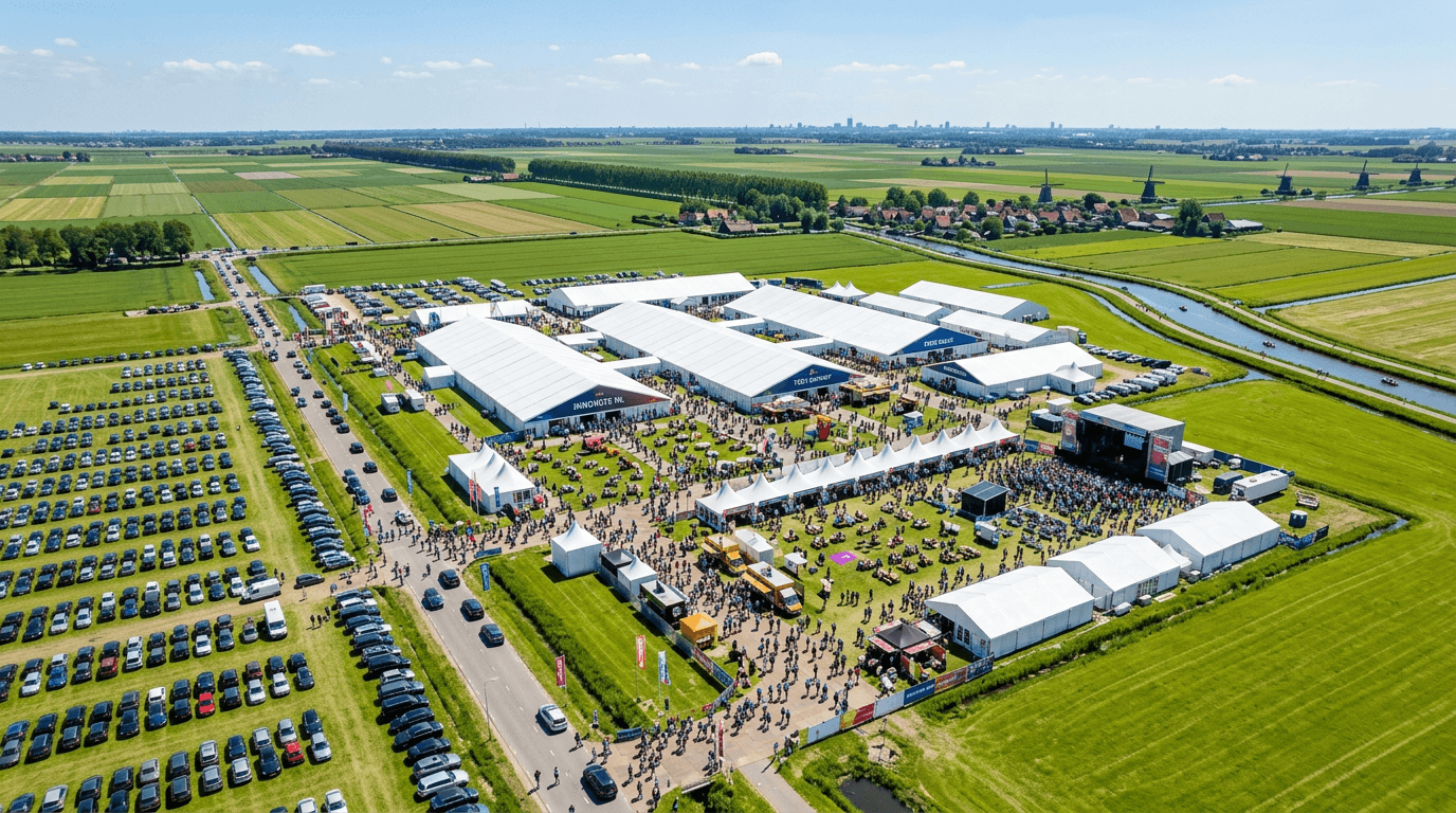 Drone shot of a corporate event in the Netherlands